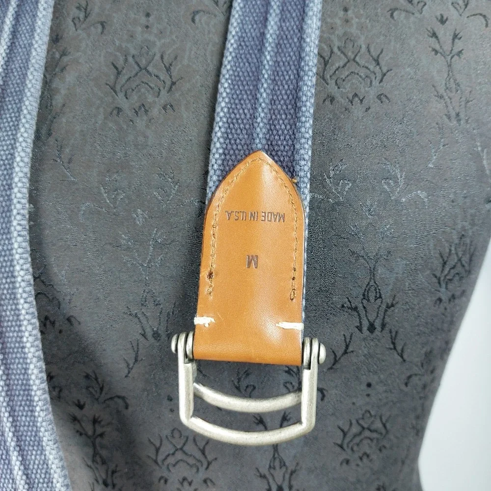 Johnnie-O Brentwoods Washed Canvas Belt Dusk Blue Mens 43